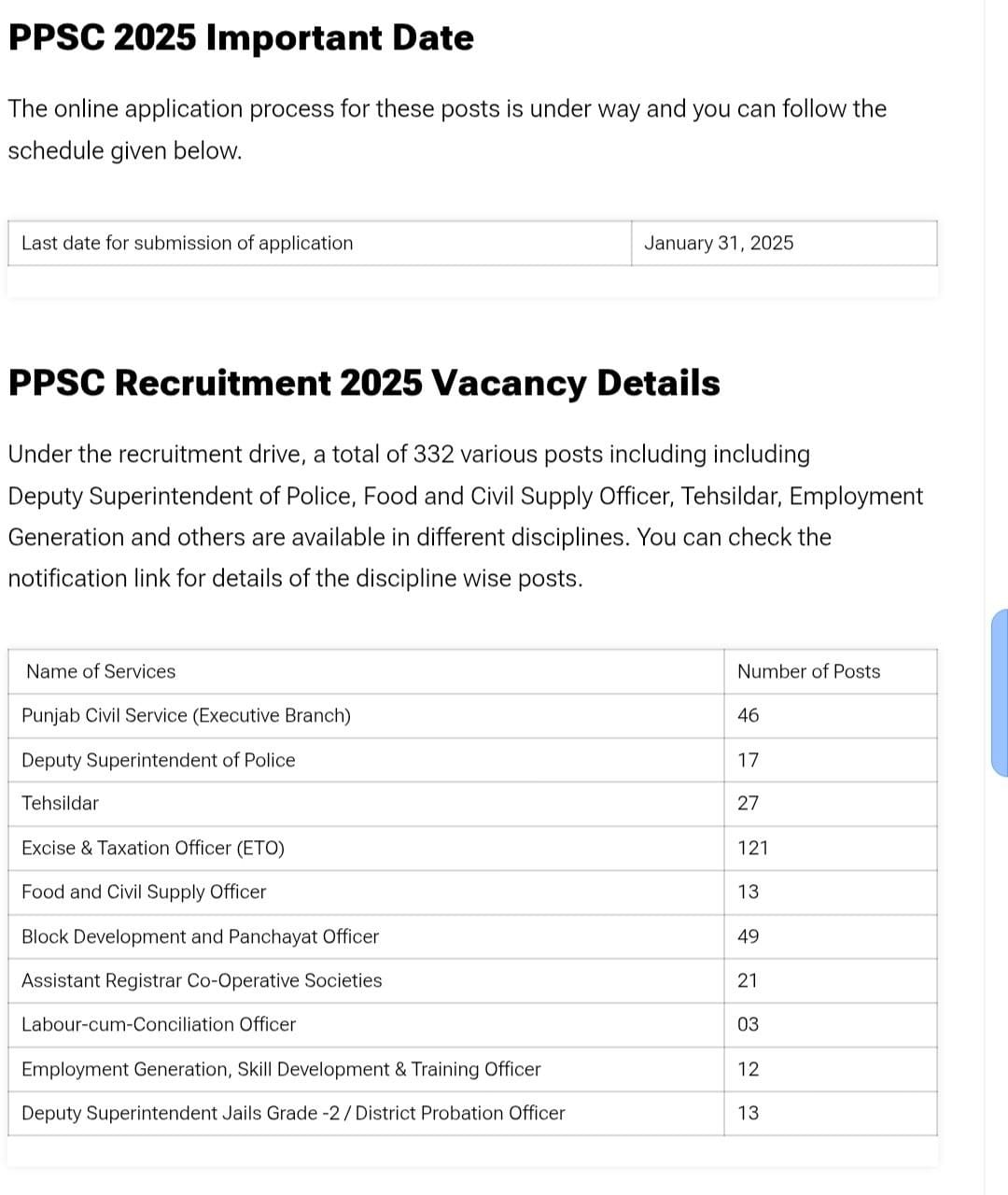 <meta name="keywords" content="#PunjabPCS2025, #PPSC, #PunjabCivilServices, #PSCSCCE2025"> ppsc recruitment 2025 vacancy details <meta name="keywords" content="#PunjabPCS2025, #PPSC, #PunjabCivilServices, #PSCSCCE2025">