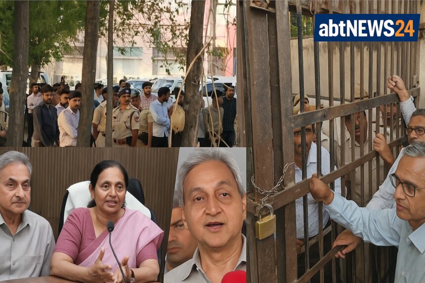 Rajasthan News: Villagers Lock Collectorate Gate While DM and SP Were Inside, Angered by Denial of Meeting with Chief Secretary,rajasthan news, rajasthan news in hindi, rajasthan neet pg counselling 2024, rajasthan nagaur, rajasthan news live, rajasthan national park rajasthan nrega, rajasthan new map, district wise rajasthan name, rajasthan nhm vacancy 2025, Rajasthan Royals, rajasthan royals squad 2025, rajasthan cm, rajasthan map, rajasthan high court, rajasthan patrika, rajasthan royals roster, rajasthan roadways, rajasthan tourism,