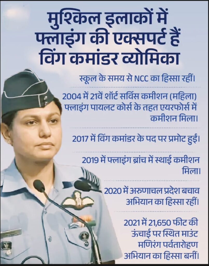 vyomika singhvyomika singh wing commander vyomika singh age vyomika singh wiki vyomika singh religion vyomika singh is from which state vyomika singh wing commander birth place vyomika singh husband vyomika singh family vyomika singh profile